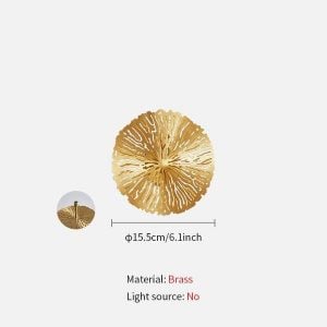 Pure copper lotus leaf wall sconce