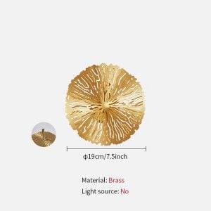 Pure copper lotus leaf wall sconce