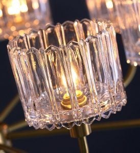 Brass chandelier