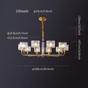 Brass chandelier