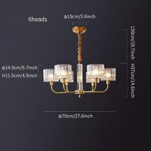 Brass chandelier