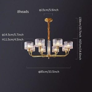 Brass chandelier