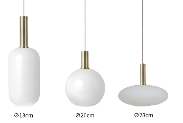 Brass Pendant & Opal Shade