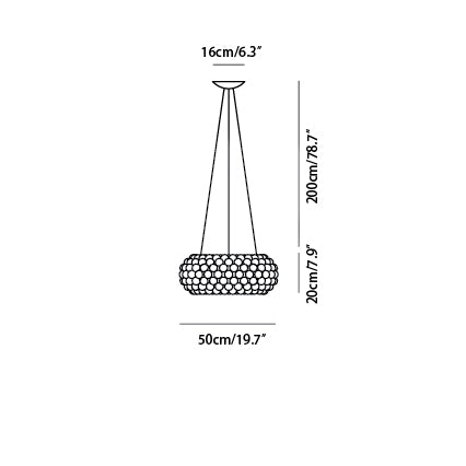 Caboche suspension lamp