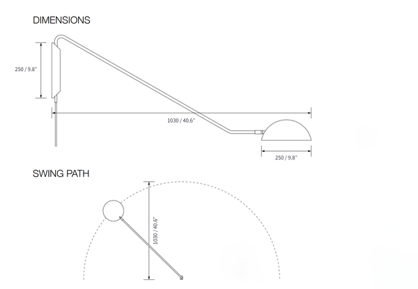 Swing Dome Wall Light