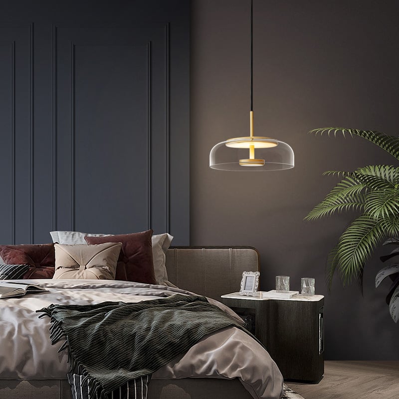 Classic glass pendant lamp