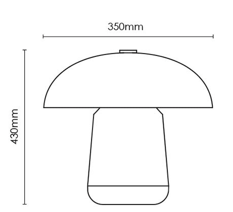 Cloak Mushroom Table Lamp