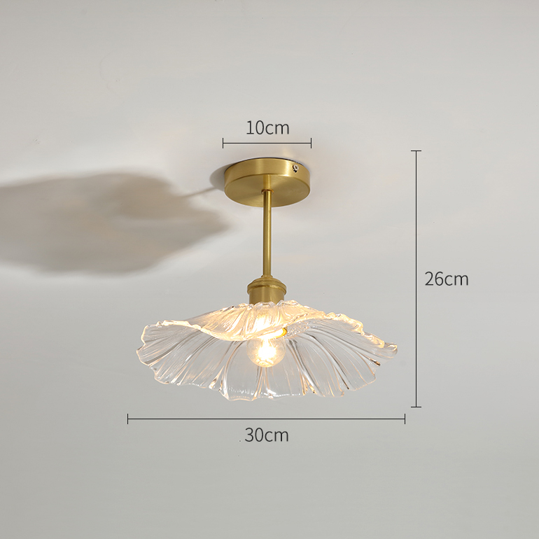 Retro Lotus Creative Glass Pendant Lamp