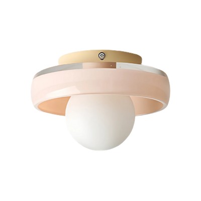 Colorful Glass Disc Orb Ceiling Light For Hallway K925