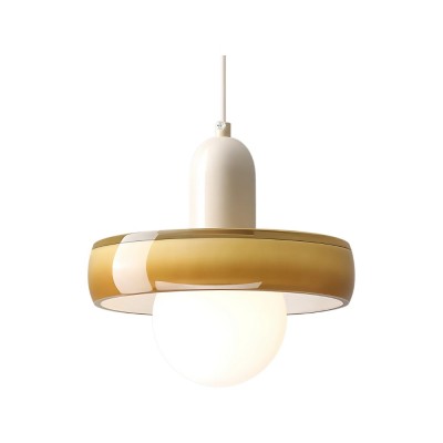 Modern Coloured Glass Disc Orb Pendant Light K926