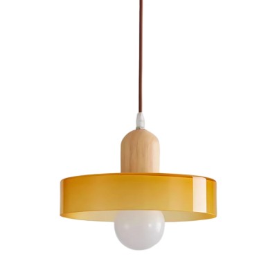 Modern Nordic Wood Disc Orb Pendant Light K894