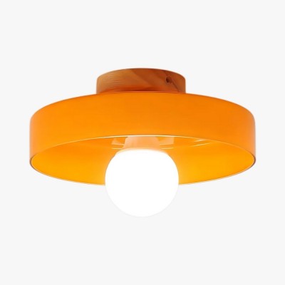 Modern Orange Glass Disc Orb Ceiling Light K931