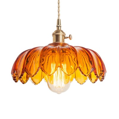 Antique Petal Brass Glass...