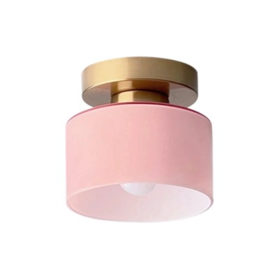 Morandi Cylinder Ceiling Light - Minimalist Flush Mount for Indoor Spaces K893