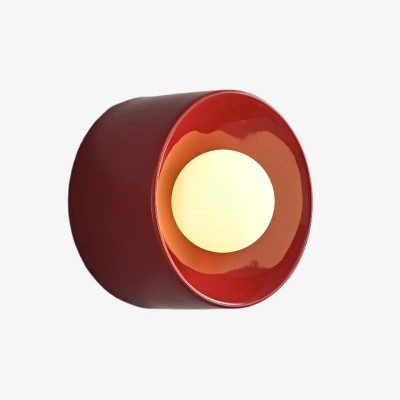 Ceranova Glazed Round Ceramic Wall Lamp - Modern Wall Lighting for Bedrooms and...