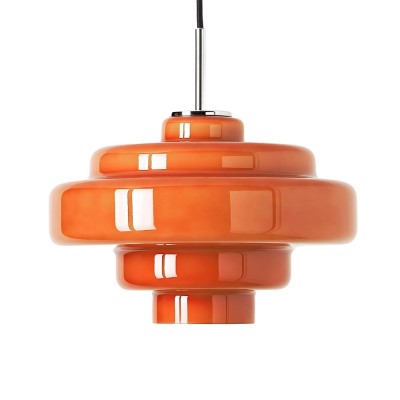 Koloro Bauhaus Glass Pendant Light – Mid-Century Inspired Design for Dining Area or...