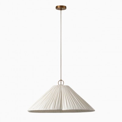 Blossine Oversized Linen Texture Pendant Light - Boho Style Hanging Lamp for Dining...
