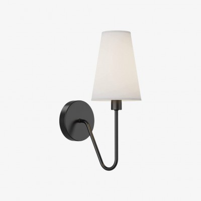 Arcuma Elegant Metal Fabric Shade Wall Sconce - Chic Lighting for Nightstands and...