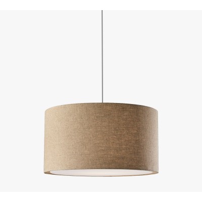 Dumora Fabric Drum Shade Pendant Light - Linen Design Hanging Light K1419