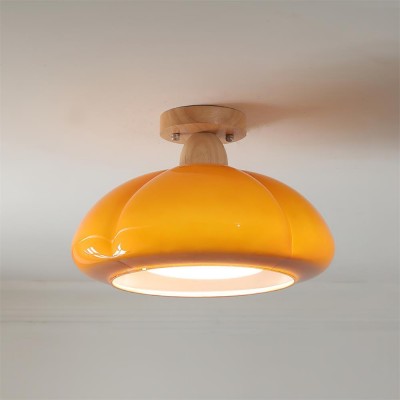 Pumpkin Glass Ceiling Light...