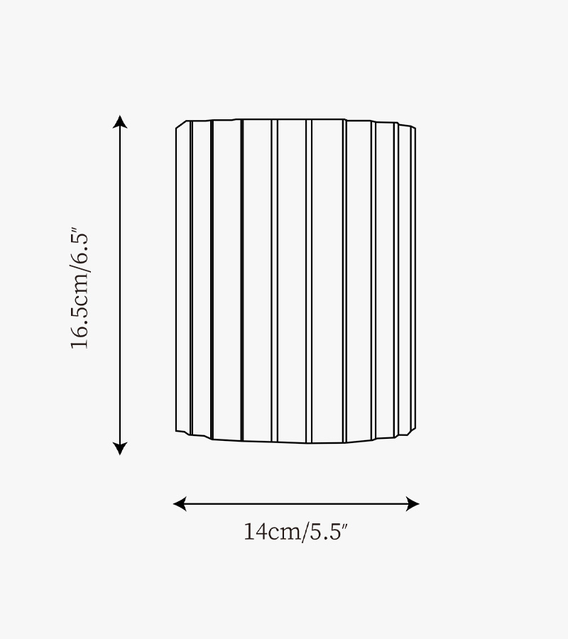White wall lamp size