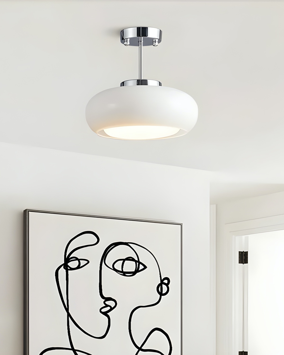 Scena artystyczna z oświetleniem sufitowym Bauhaus