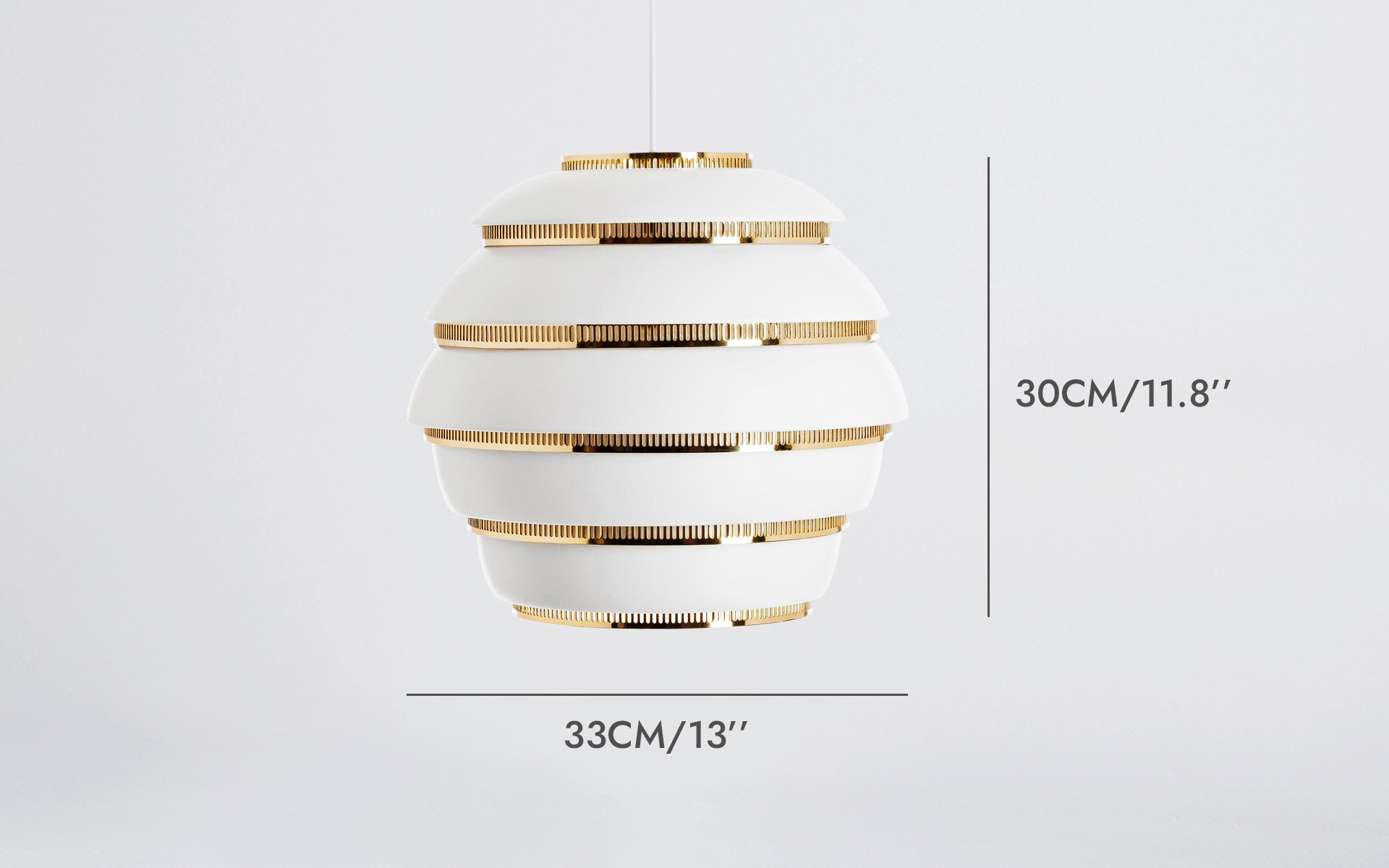 Beehive pendant lamp size