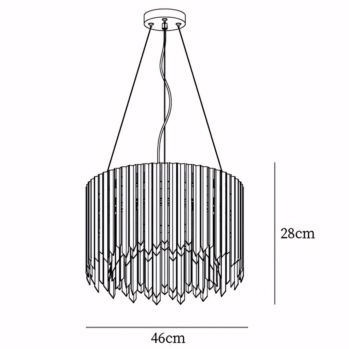 Dia 46cm x H 28cm / ∅ 18.1″ x H 11″