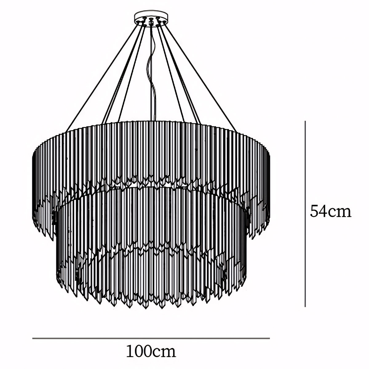Dia 100cm x H 54cm / ∅ 39.4 in x H 21.3″