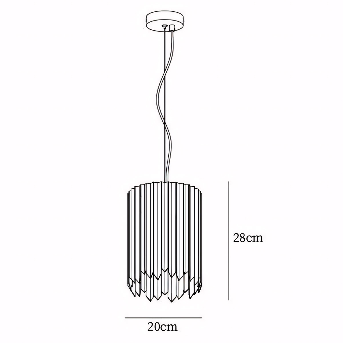 Dia 20cm x H 28cm / ∅ 7.9″ x H 11″
