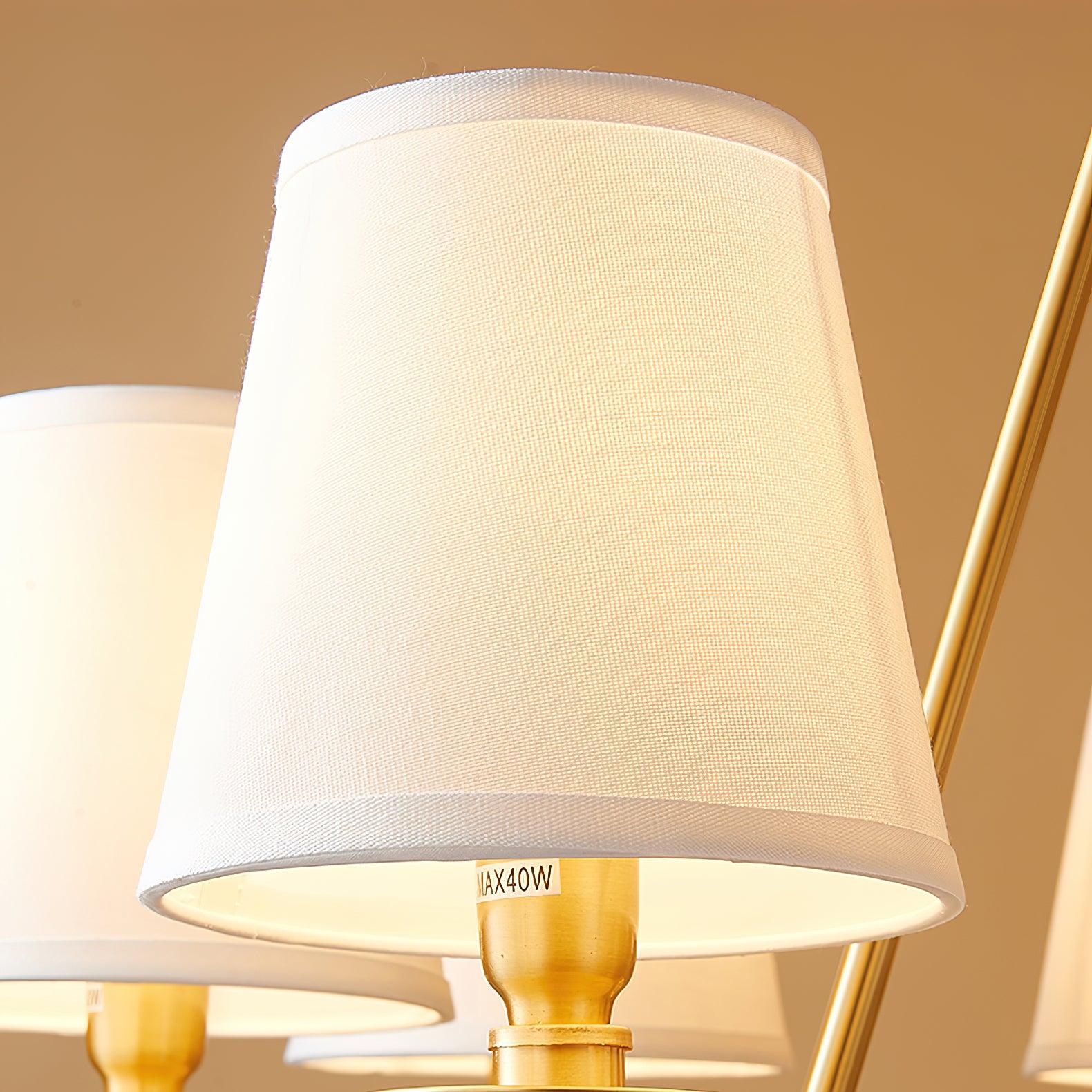 White fabric lampshade