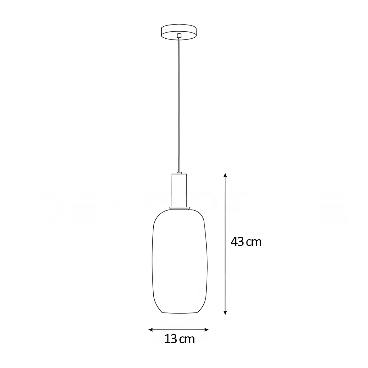 Dia 13cm x 43cm / ∅ 5.1″ x 16.9″
