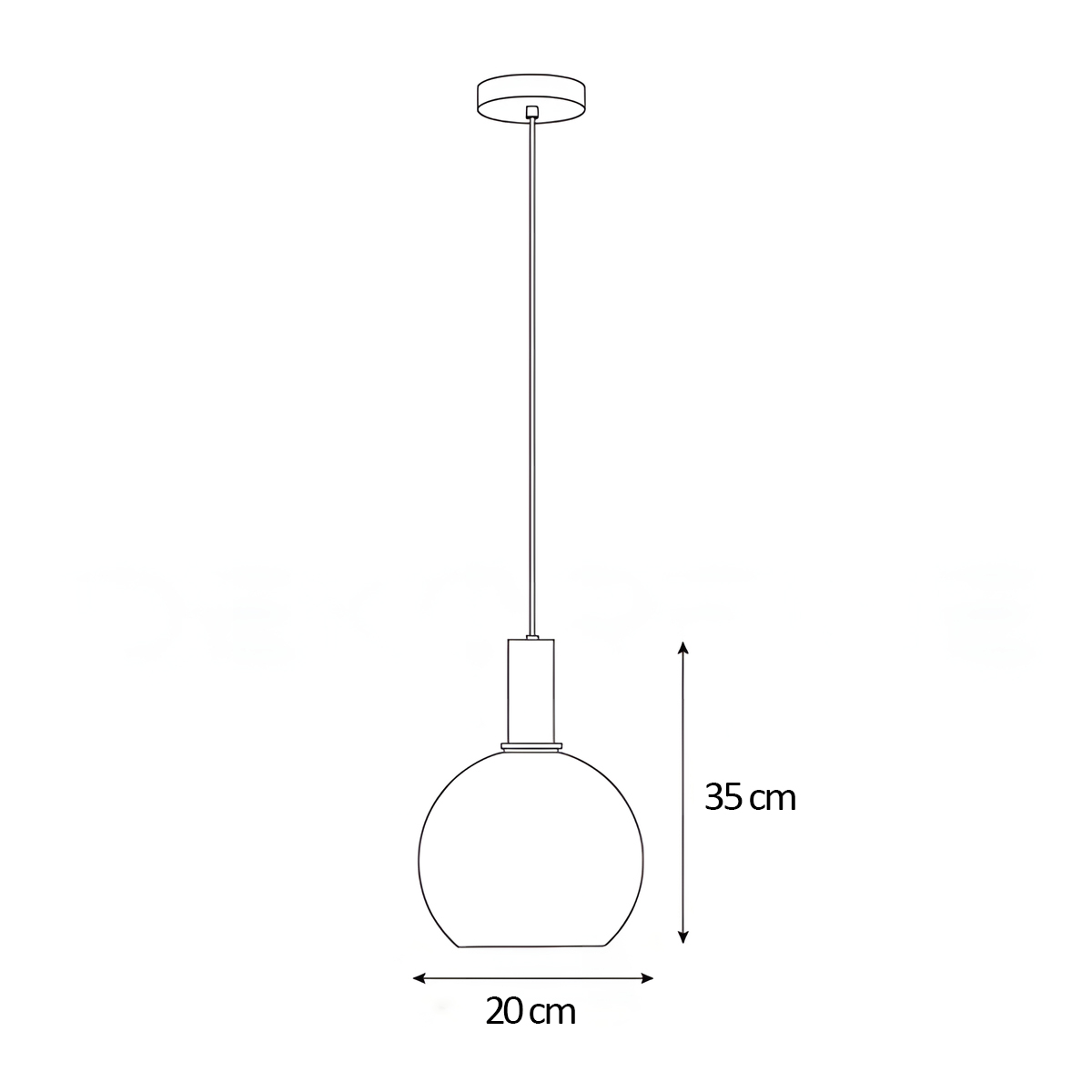Dia 20cm x 35cm / ∅ 7.9″ x 13.8″