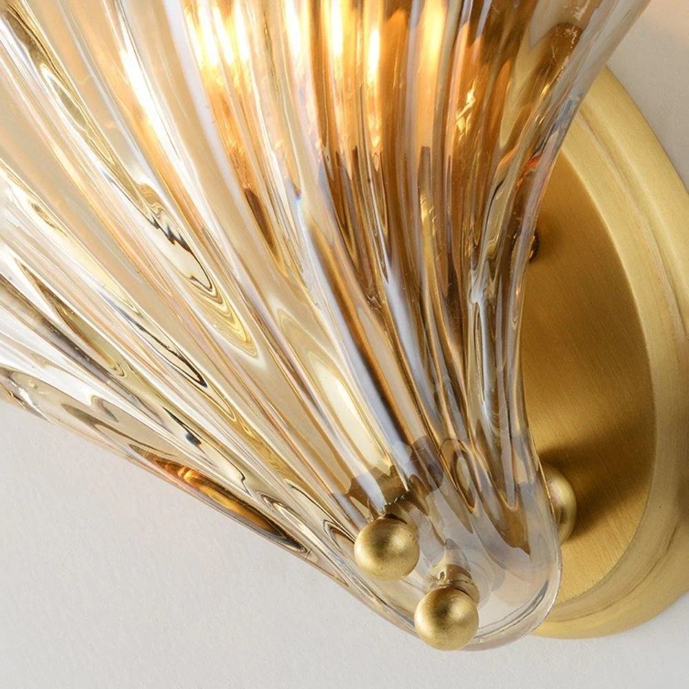 Fluted Shell Glass Shade