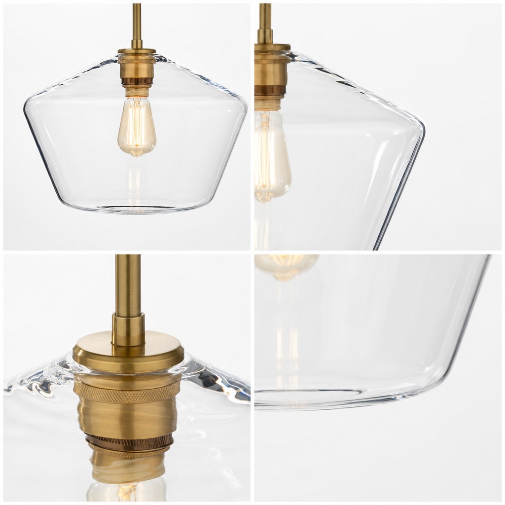 Highly transparent glass lampshade-Clear