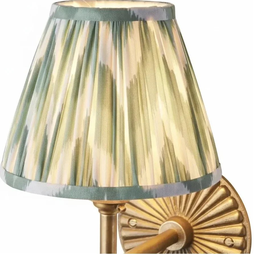 Ikat Pattern Pleated Fabric Shade