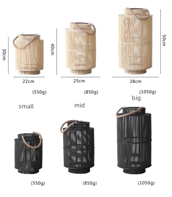 Japanese Indoor Outdoor Bamboo Floor Lanterns