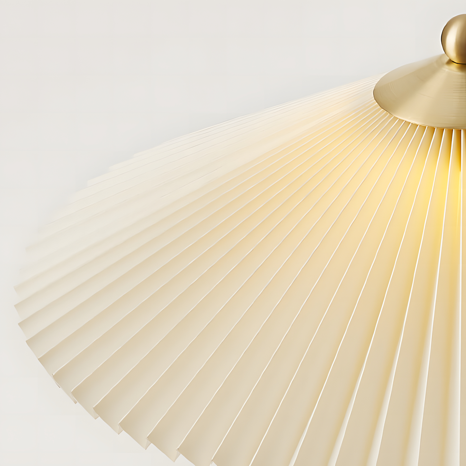 White pleated lampshade