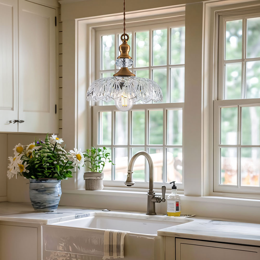 Above the sink