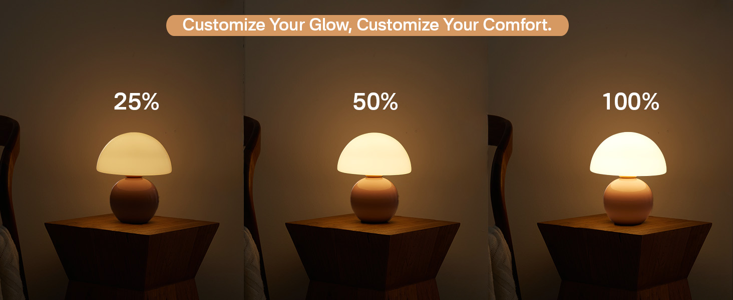 Using a G9 bulb, adjust the wired switch to set the brightness from 0-100%