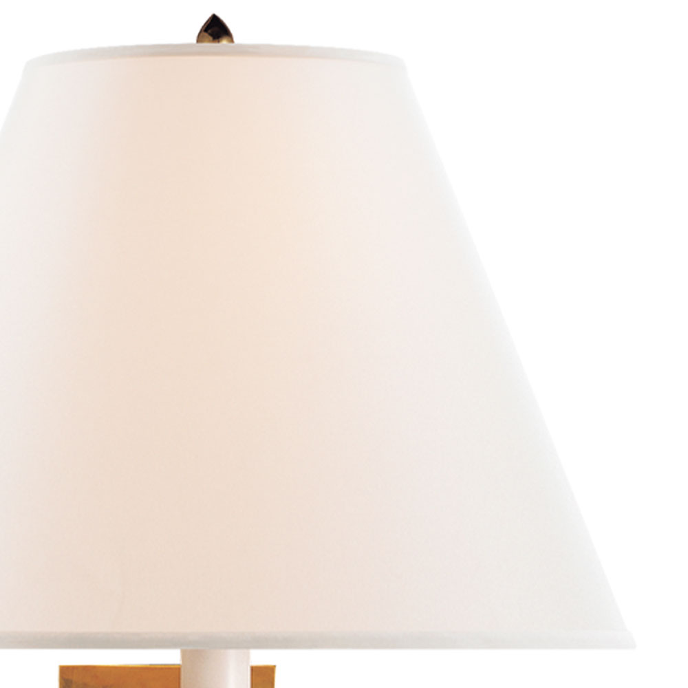 White linen lampshade