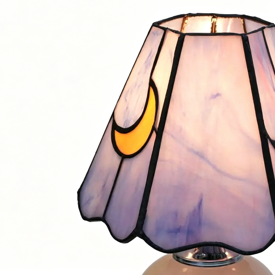 Hand soldered stained glass lamp shade