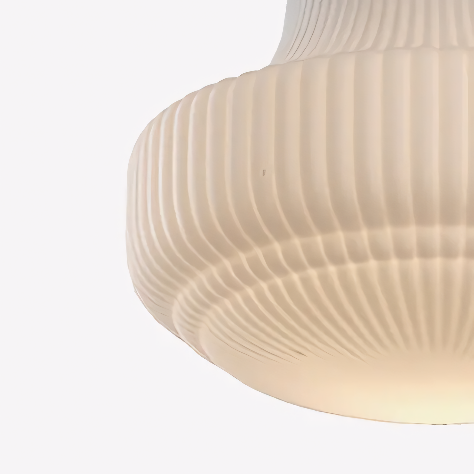 Striped milk glass lampshade