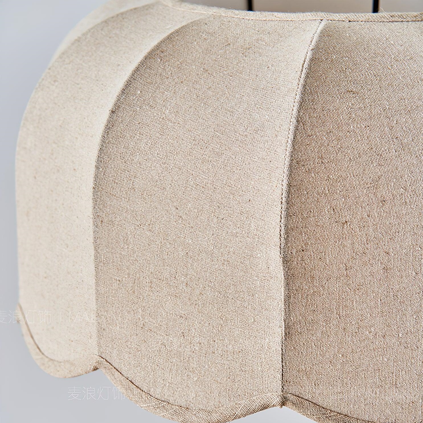 Thick natural fabric lampshade