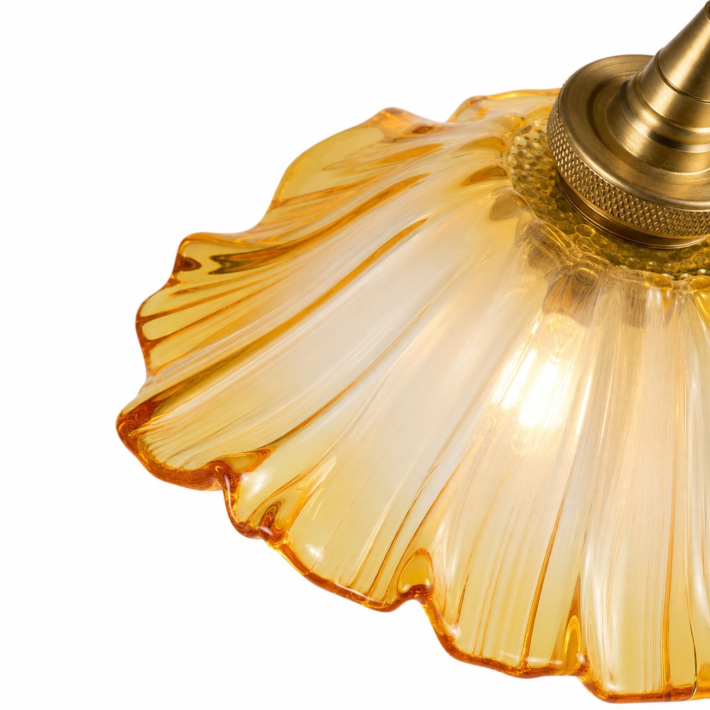 Amber Flower Glass Shade