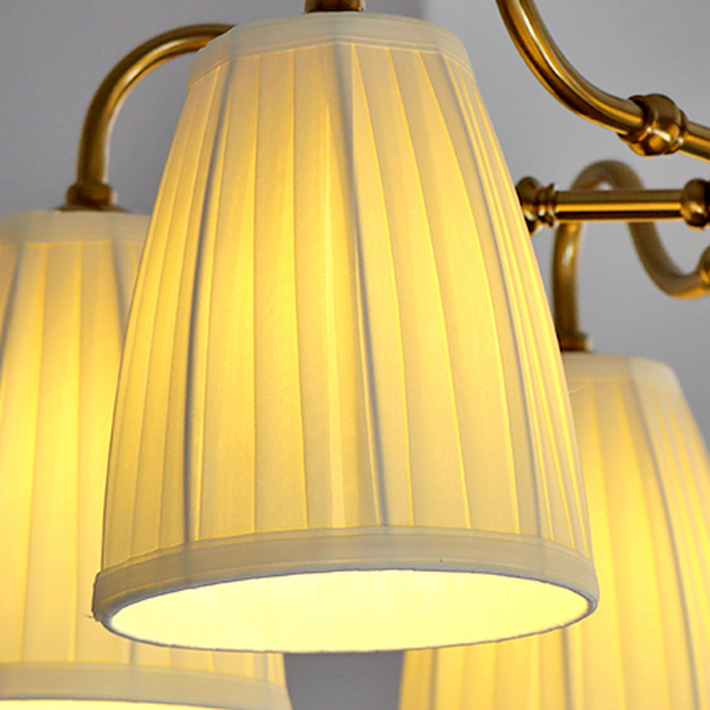 Warm yellow fabric lampshade