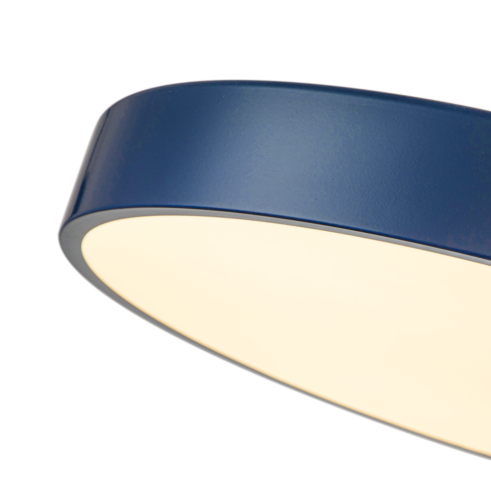 Understated blue finish