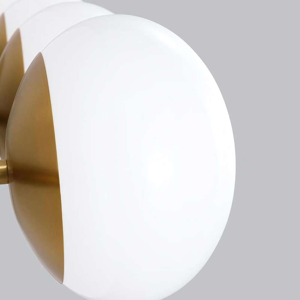 White globe glass lampshade