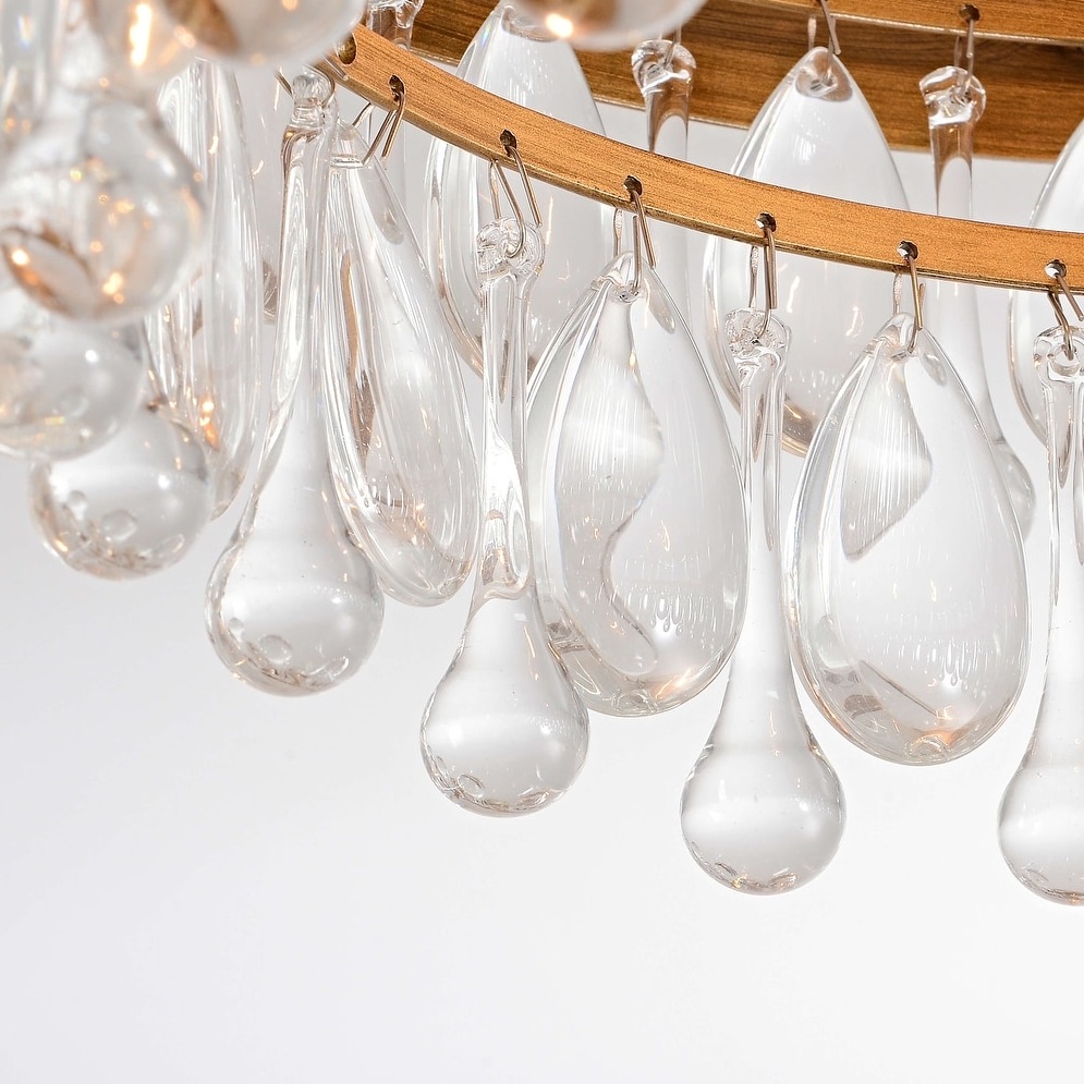 Crystal glass teardrops
