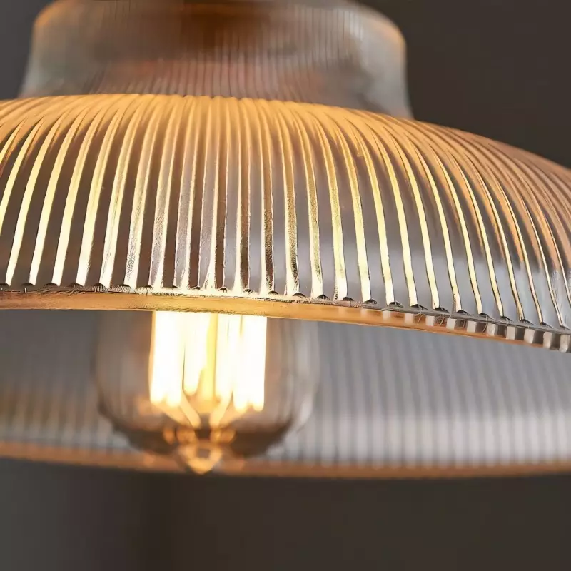 Clear striped glass